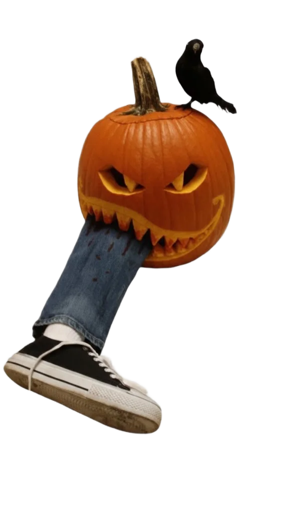 Eating leg Pumpkin Image