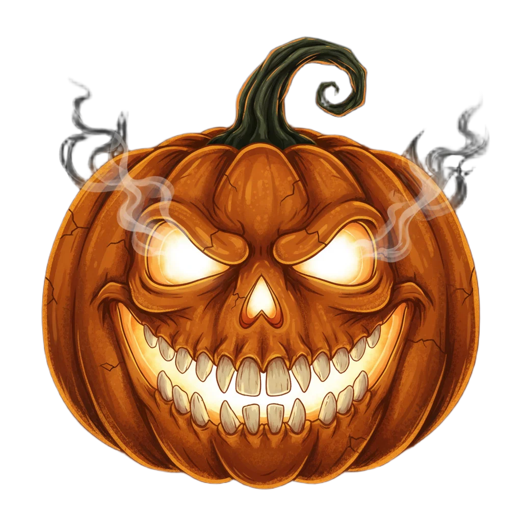 Skeleton Face Pumpkin Image