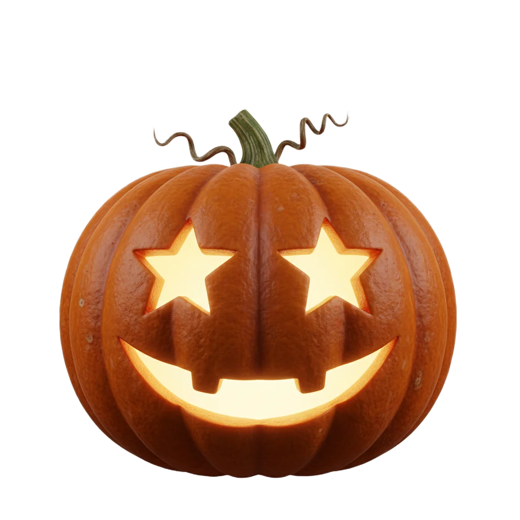 Star Eyes & Moon Mouth Pumpkin Image