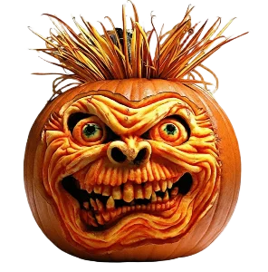 Scary face pumpkin Image