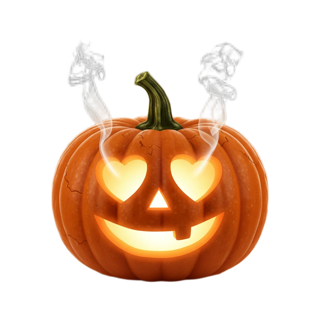 Heart Eyes Pumpkin Image